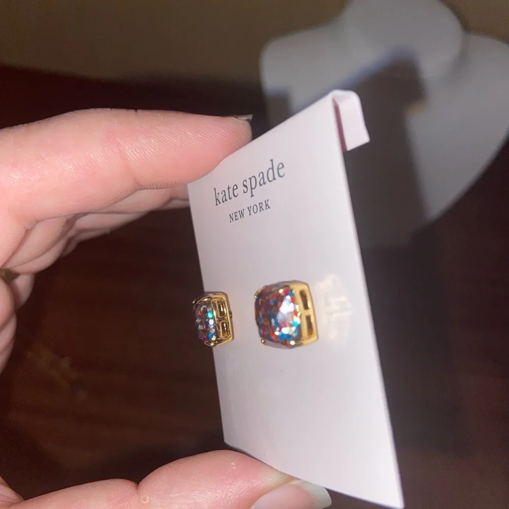 New Kate Spade ♠️ Glittery Sparkly Earrings - Picture 3 of 5